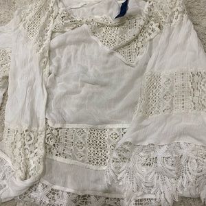 White lace cover up